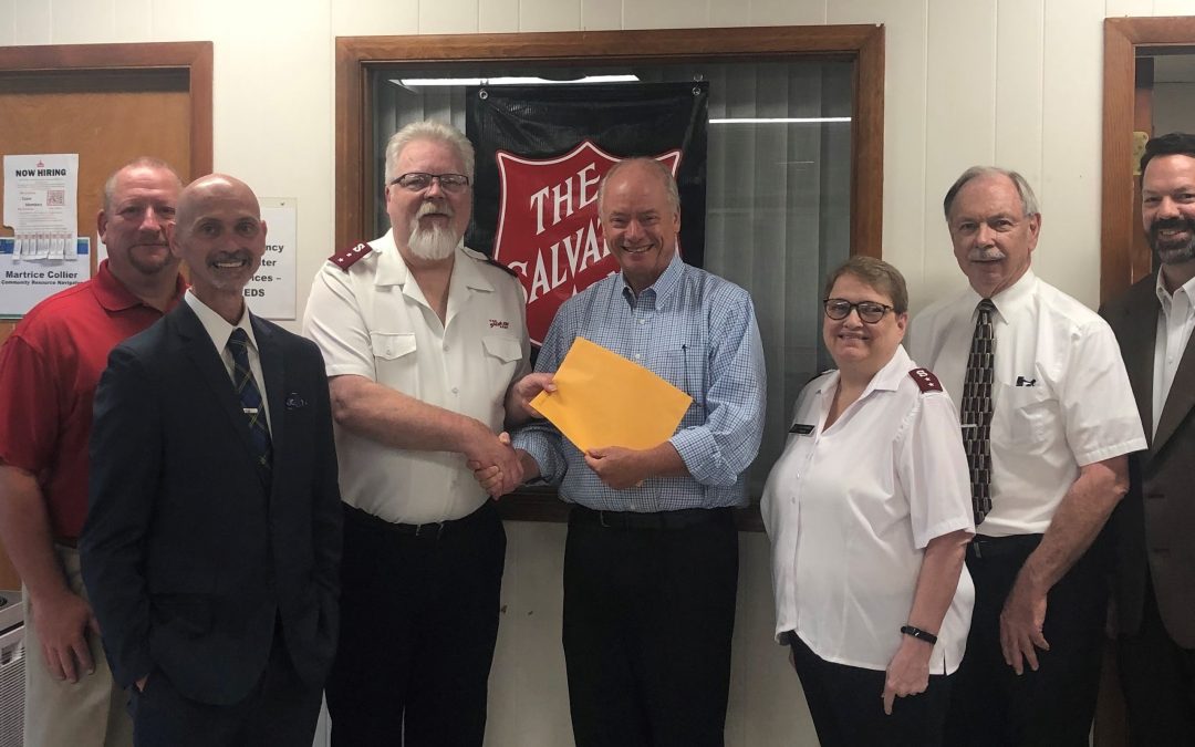 100 Men Who Care for Stephenson County Make Donation to Salvation Army